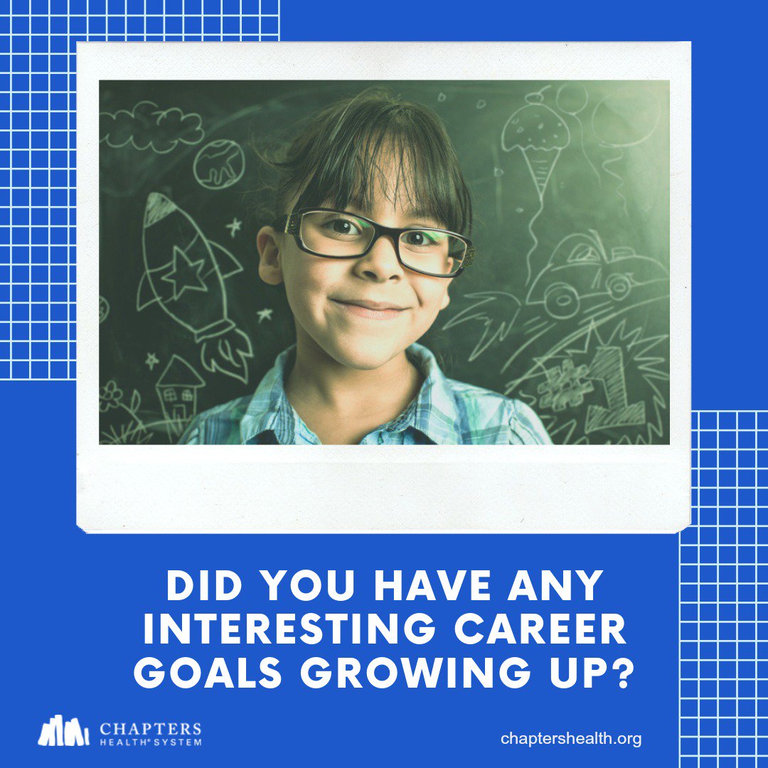 Chapters_Health's tweet image. Did you have any interesting career goals growing up? #MidWeekReflection