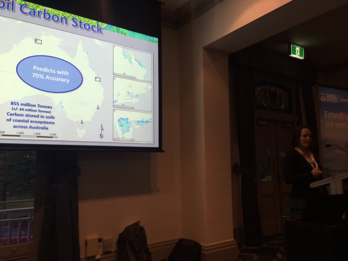 PaulECarnell's tweet photo. A great session of talks on the value of coastal ecosystems @AMSAconf , including the @deakin #MappingOceanWealth team @CoastalWhitt @jayakelvin @mary_a_young @alejandro. Thanks @simreev for co-chairing! #OzMOW @BlueCarbonLab @n_ylime @DUmarinemapping https://t.co/2FAGnzcfiE