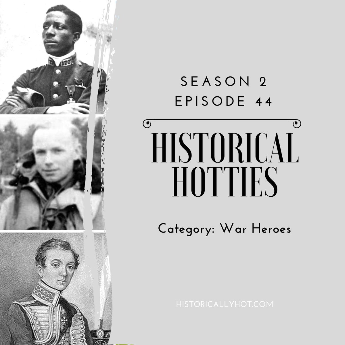 HistoricallyHot's tweet photo. Tamp your muskets, folks, because this week we are joined by @SleepyBiFlinge of @HighRollCast to discuss the hottest, bravest, most charming war heroes in history! At ease! Eugene Bullard vs. Nadezhda Durov vs. Charles Coward.

https://t.co/XzmZzBdgIi https://t.co/Y0jMwezztP