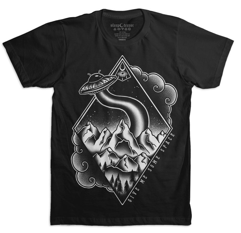 SleepTerrorCo's tweet image. New product drop! Give Me Space tees are here! Get yours at sleepterrorclothing.com