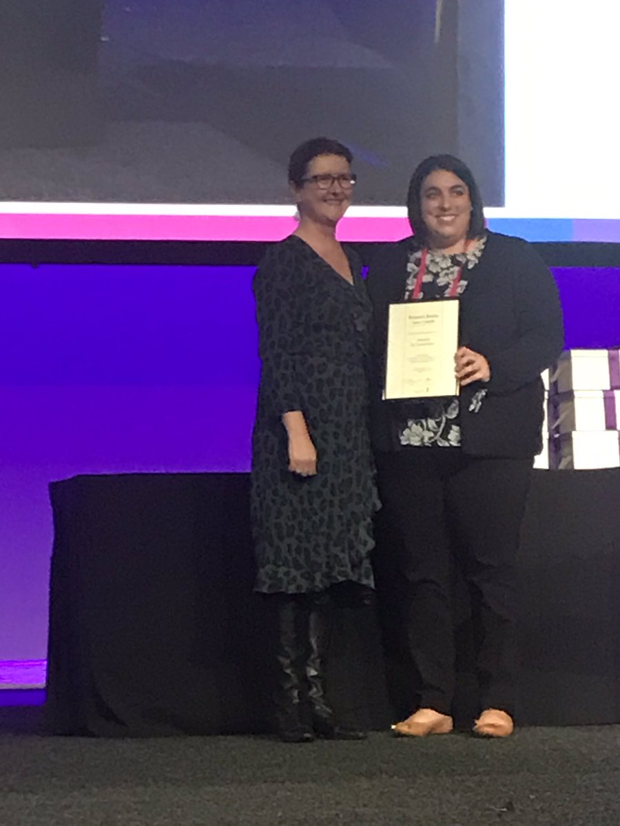 KimWalder's tweet photo. Congratulations @ameliad_ot on Early Career Researcher award ... well deserved recognition #otaus2019 #griffithot https://t.co/SFCVN0Vg5C