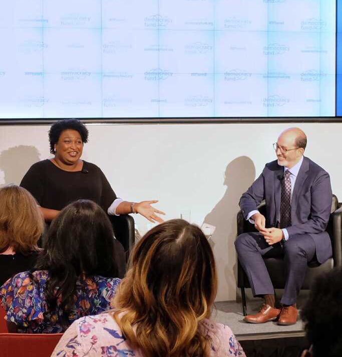 We were honored to have @staceyabrams join @joegoldman tonight in conversation around #votingrights and our democracy. What an amazing way to celebrate our 5th anniversary! #DFturns5