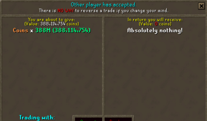 ASawSwap's tweet photo. 2367.5m RS3 to 388m OSRS

Join "A Saw Swap" Friends Chat for a swap!
Refer a friend for 20% of the profit! https://t.co/1MT9cLzsEQ