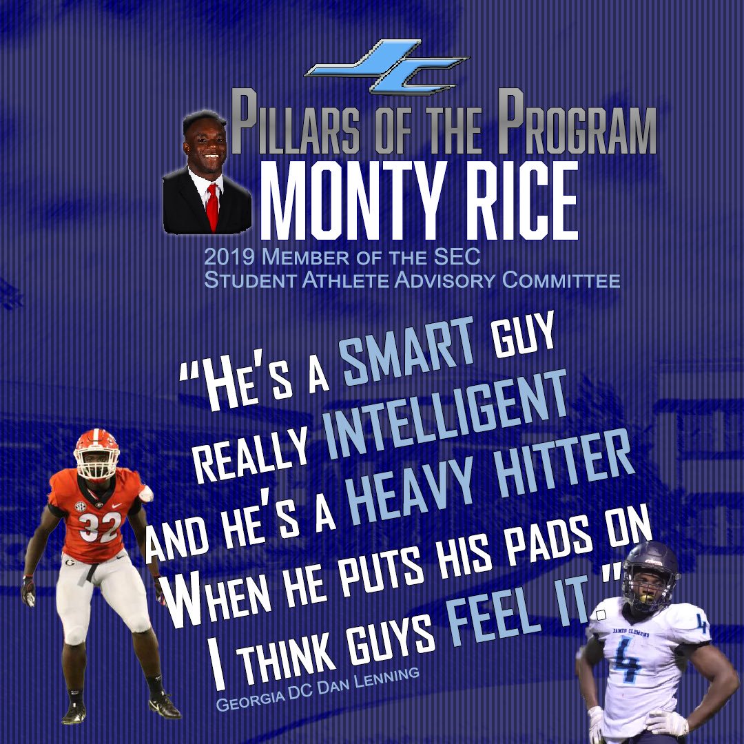 JCJetsFootball's tweet photo. Congratulations to #NextLevelJet @RiceMonty on his selection to represent @universityofga on the SEC Student-Athlete Advisory Council. #leadership #CountyLinePride #PillarsoftheProgram https://t.co/8Ew0RnGEcW