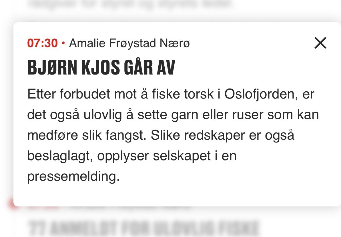 Forbudet mot fiske av torsk i Oslofjorden får uante konsekvenser...