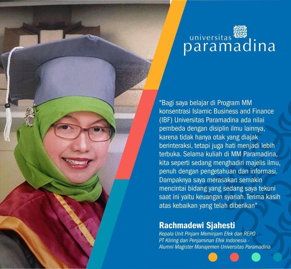 paramadina's tweet image. Rachmadewi Sjahesti (alumni MM)
Yuk daftar di s2 di @paramadina  
telp./WA: 08159181190 
bit.ly/s2-paramadina 
#SIMAK_UI #SBMPTN #kampus #ugm #unpad #s2 #pascasarjana #pasca #sbmptn2019 #magister #mm #magistermanajemen #master
