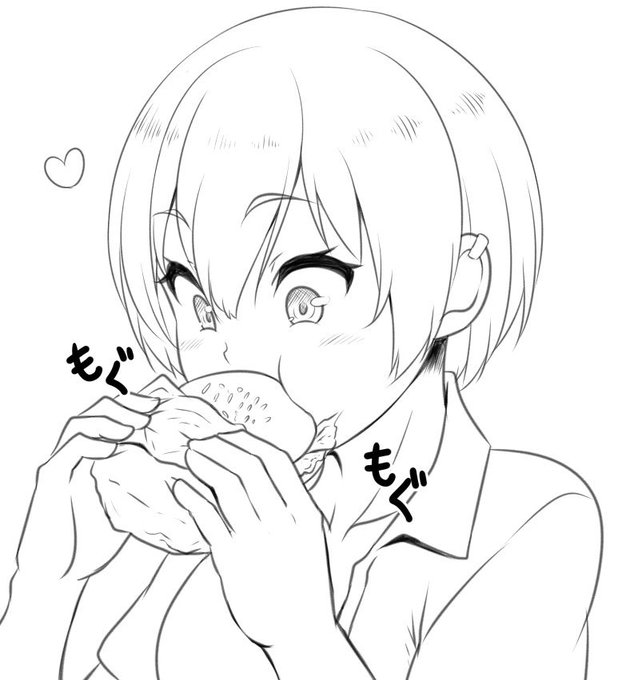 昼飯休憩にらくがき～シャニマス『樹里』口いっぱいにほうばってる女の子ってカワイイよね? 