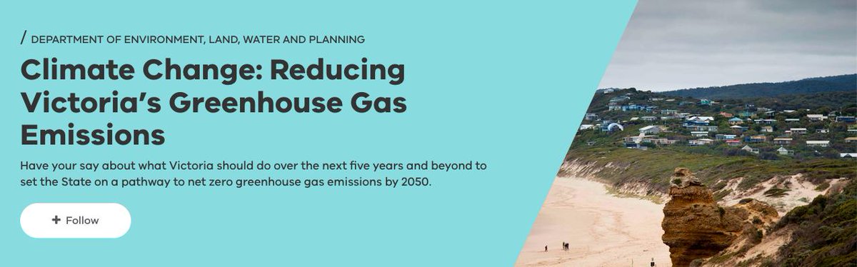 VicGovAu's tweet photo. Have your say about what Victoria should do over the next five years and beyond to set the State on a pathway to net zero greenhouse gas emissions by 2050. Consultation closes 22 July 2019 @DELWP_Vic #EngageVictoria https://t.co/KUVJ8LyEaj https://t.co/e7VdX3TRzR