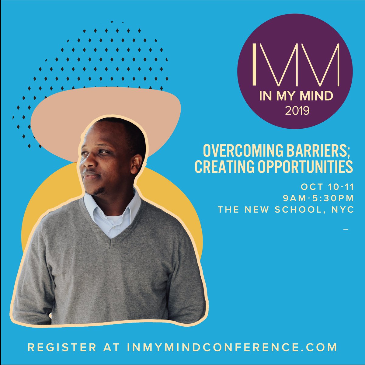 InMyMindConfer1's tweet photo. The 2019 IMM conference marks our 5th year anniversary. We've grown into a vibrant community of mental health advocates across identities that believe in centering the healing and care for LGBTQ+ people of color. #IMM2019 #5YearsofResilience 
Register: https://t.co/lTaxIUP1us https://t.co/EfgQ6zxP6f