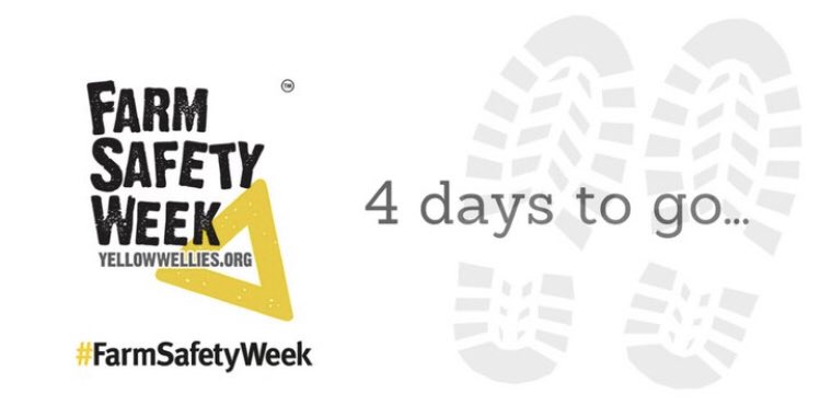 yellowwelliesuk's tweet photo. 4 days to go so be FOREwarned that this yearโs #FarmSafetyWeek isnโt about awareness - itโs about action.
So, 4 for your own sake and 4 the sake of those who love you, make a change ๐ https://t.co/JdyunE2857