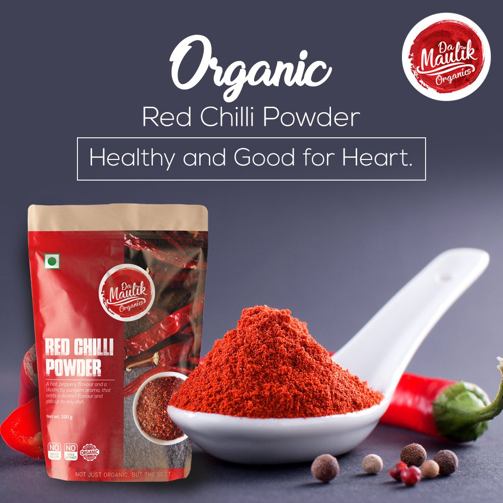 DaMaulik's tweet photo. Organic Red Chilli Powder!
Healthy and good for heart.
#OrganicChilliPowder #RedChilli #ChilliPowder #damaulik #organic #spices #india https://t.co/TD5XQ6gHGA