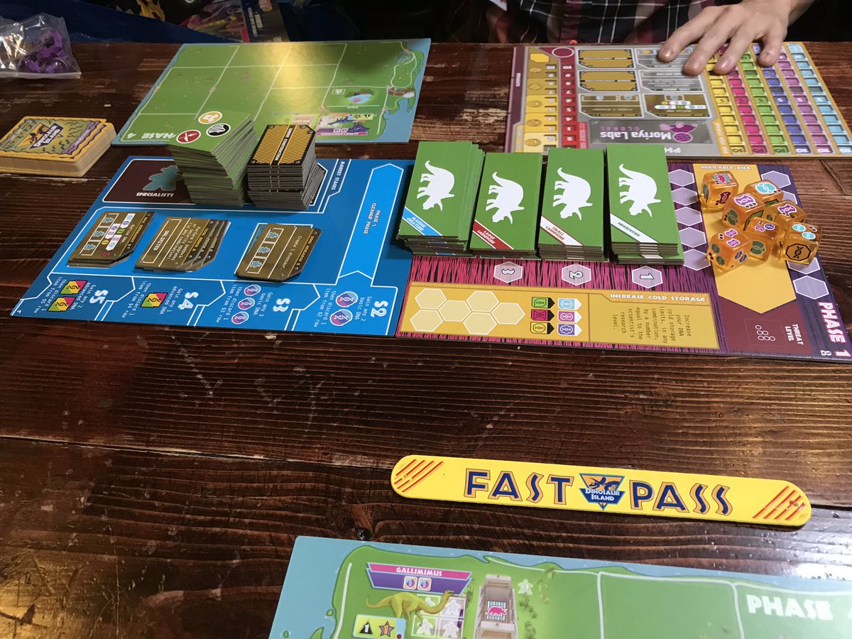thing12games's tweet photo. Next up was #DinosaurIsland with #TotallyLiquid expansion by @Pandasaurusgame with Delaina and @LateNight_TT at @ZulusGameCafe
Spenser has the awesome KS version and I’ve never played before. https://t.co/iP8rMik9Ks