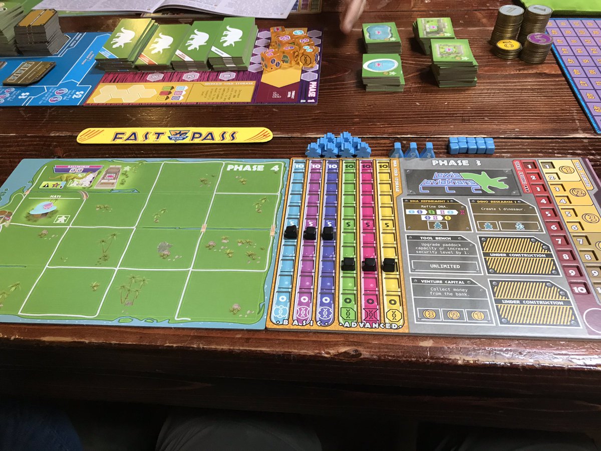 thing12games's tweet photo. Next up was #DinosaurIsland with #TotallyLiquid expansion by @Pandasaurusgame with Delaina and @LateNight_TT at @ZulusGameCafe
Spenser has the awesome KS version and I’ve never played before. https://t.co/iP8rMik9Ks