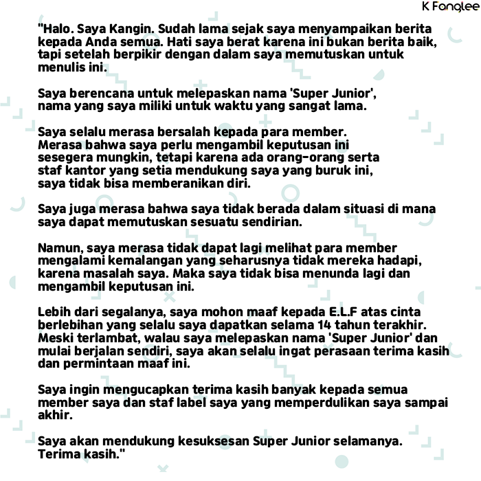k_fanglee's tweet photo. ‼️(BREAKING) Kangin Hengkang dari Super Junior‼️

Lihat berita 👉https://t.co/WGNfBHfXOH

#superjunior #suju #kfanglee_superjunior #sjindonesia #sujuindonesia #elfindonesia #faktakpop #faktakorea #faktasuju #faktasuperjunior #kanginsuperjunior #superjuniorkangin #강인 #슈퍼주니어 https://t.co/3pSeGcevpm