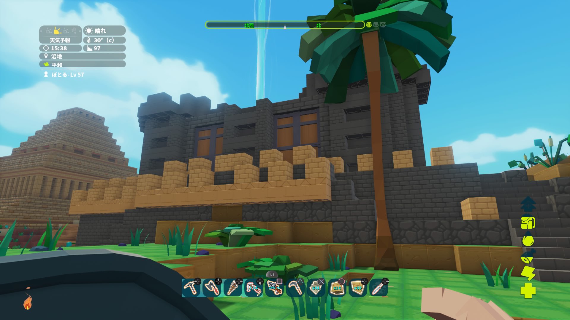 Hagurin Pixark ピックスアーク 非常に小さなお城を建築しました 拙い建築ですが生暖かく見守っていただけたら幸いです サブ画像は側面と建築中の風景です T Co Gs5yiywivw Twitter