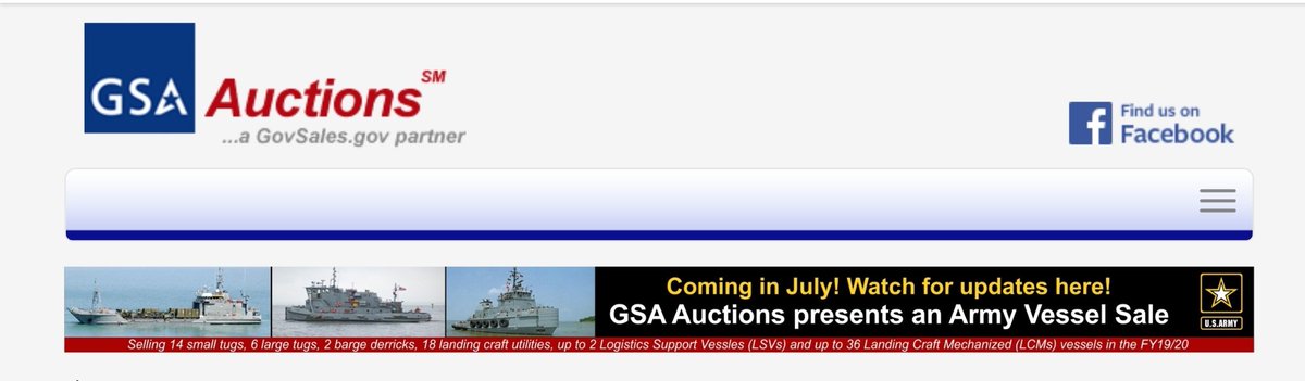 mercoglianos's tweet photo. So, how do you get cargo off merchantships to shore in a #JLOTS ops? #Armywatercraft.
But not for long as they are up for sale - 20 tugs, 18 LCUs, and 2 LSVs. https://t.co/8SZKUBW76x