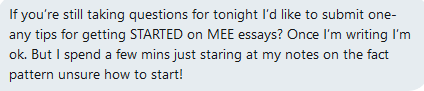abalsd's tweet photo. Here's a question we got via direct message on the MEE. #BarExamChat https://t.co/0RUQbqDjFX