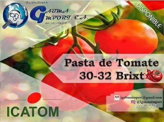 igabmaimport's tweet photo. Ya tenemos para ti la Pasta de Tómate 🍅 contáctanos y descubre nuestra calidad. "Somos calidad somos Gabma Import" WhatsApp (0424-3434794) #PastaDeTomate #Caracas #Maracay #Valencia #Venezuela https://t.co/ekjjumWmx5