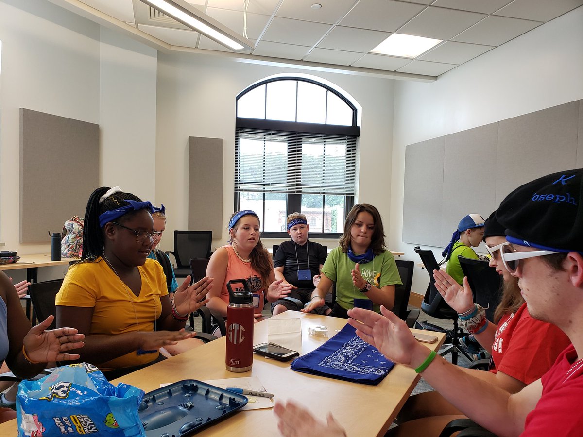 ELeatherman's tweet photo. I'm thoroughly enjoying being with @NCASCnew as a staff member this week. Watching middle and high school #StuCo students work and learn and laugh from across the state is the highlight of my summer https://t.co/pxCg56jDrd