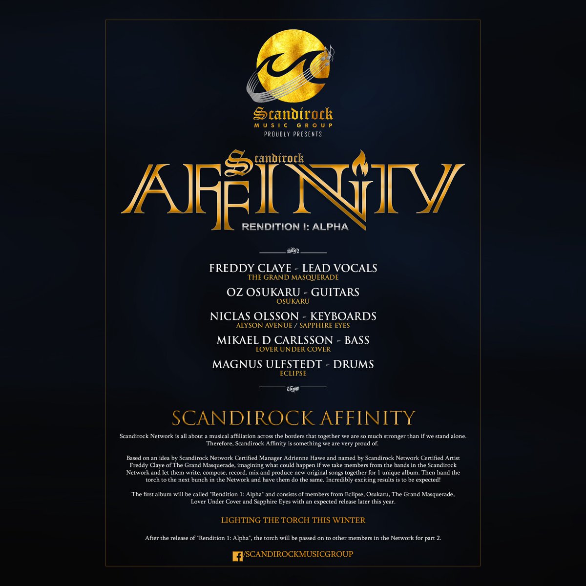 July 4th: #ScandirockNetwork announced the #ScandirockAffinity; a constantly rotating #Allstar project featuring nothing but members of the #Scandirock Network. The 1st album; "Rendition 1: Alpha" is in production.
#Rock #HardRock #MelodicRock #music #SRN #PressRelease #news #RT