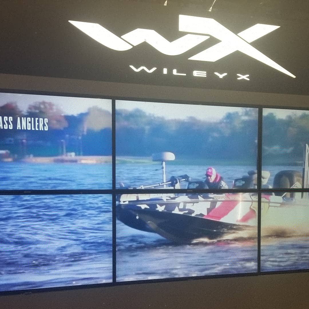 ArmyBassAnglers's tweet photo. #ArmyBassAnglers & the cast from WFN - World Fishing Network hit TV Show #FORCEonFORCE is in the house and on the big screen @ the 2019 #Icast Wiley X Booth helping raise $$$ for Trinity Oaks 501(c)3 Nonprofit Organization--HOOAH! @wileyx @SkeeterTeam #WileyX #TrinityOaks #WFN https://t.co/IevM33228c