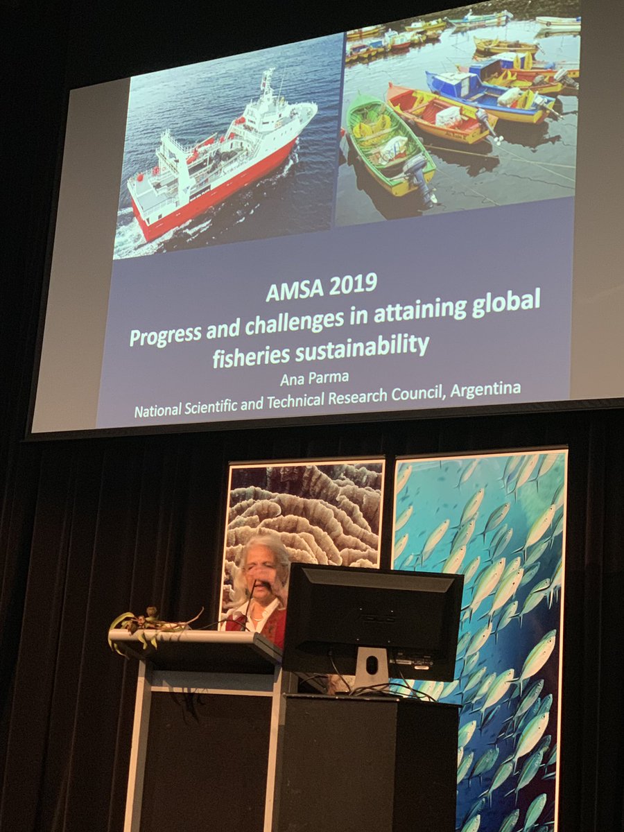 What have we learned about data-rich managed fisheries? And what about the rest of the world’s fisheries? - Ana Parma #AMSA19 #womeninSTEM #fisheries #marinemanagement