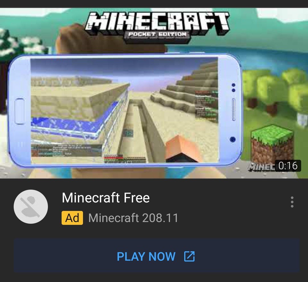 Minecraft Pocket Edition scam on YouTube