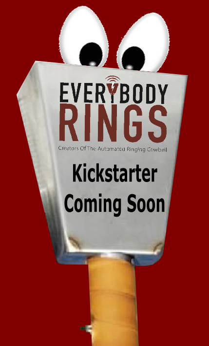 EverybodyRings's tweet photo. WATCH OUT!! Everybody Rings will be releasing a Kickstarter campaign soon to collect pre-orders for the Automated Ringing Cowbell. https://t.co/gaUHKz9WuO