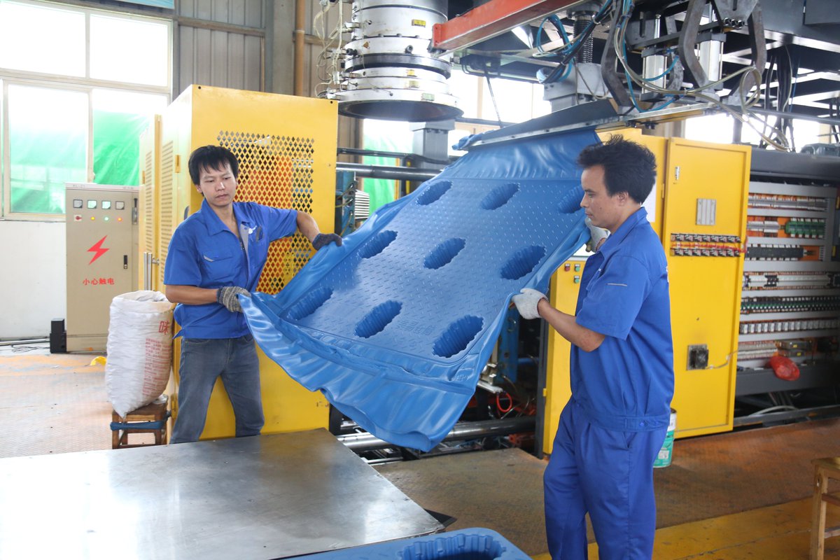 plastic pallets.