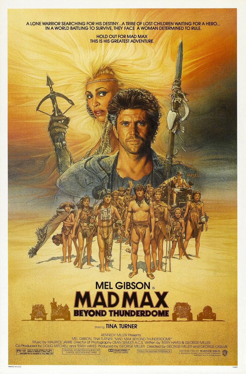 FilmNewsNos's tweet photo. 🎬MOVIE HISTORY: 34 years ago today, July 10, 1985, the movie ‘Mad Max Beyond Thunderdome’ opened in theaters!
#MelGibson #TinaTurner #BruceSpence #AdamCockburn #FrankThring #AngeloRossitto https://t.co/wQq6pl2mhX