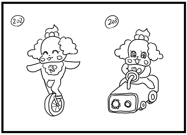 202、203
203は、9Vの電池の車に乗るペコリンです 