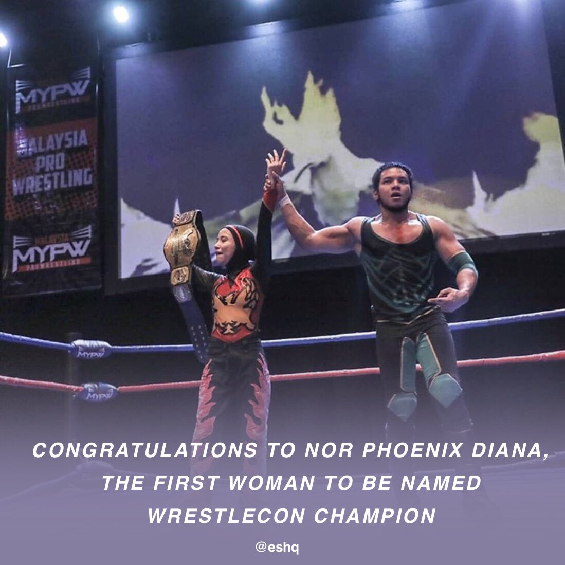 #dontplayitsafe #makethefirstmove
Congratulations to @nordianapw , the first woman to  be named Wrestlecon Champion in #MYPW