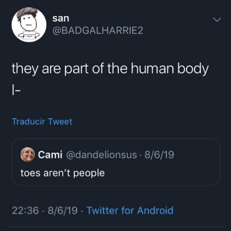 cami thinking eating toes isn’t cannibalism