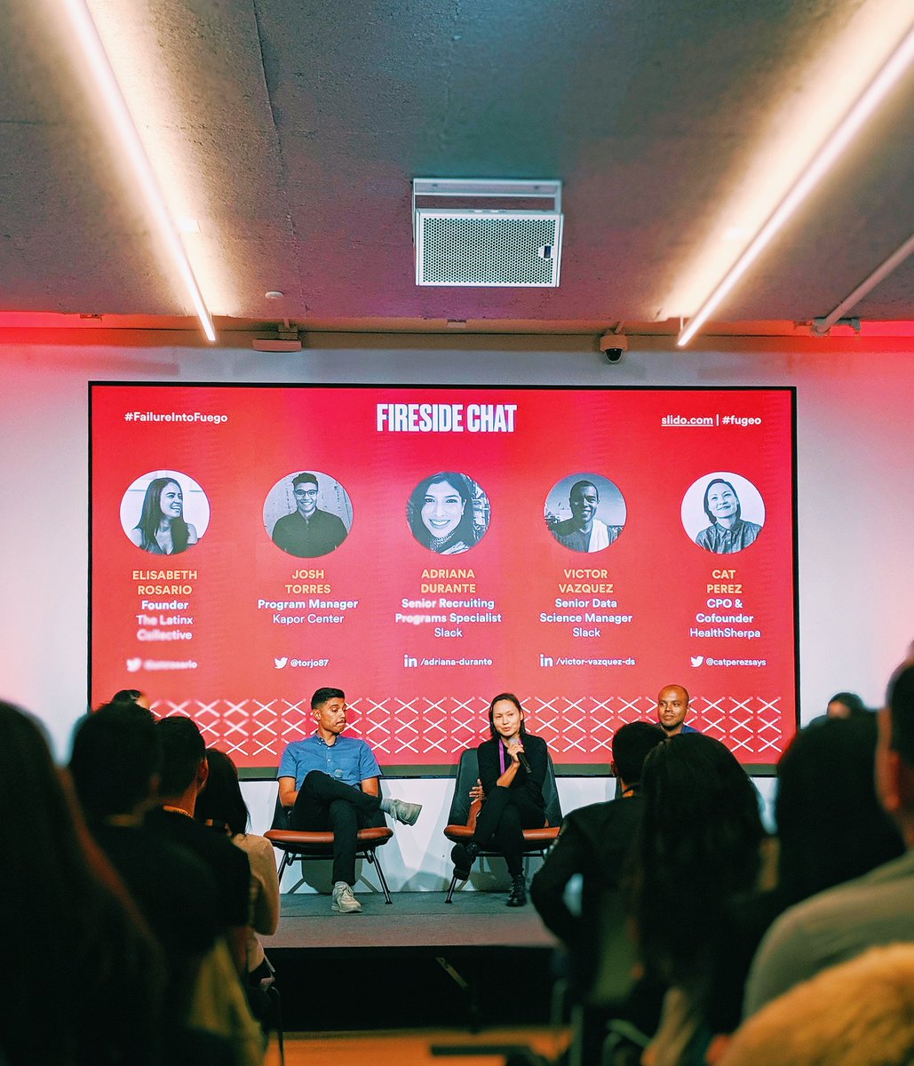 soundslikesue's tweet photo. "Any success I have is not by chance—it's because I took a chance. We make shit happen for ourselves." –Cat Perez, CPO &amp; Cofounder.

TY @fvcproductions &amp; #failureintofuego team 👏🏼 @emrosario  @torjo87 @catperezsays #VictorVazquez #AdrianaDurante These #latinx #tech stories are 🔥 https://t.co/31sGH1uqnG