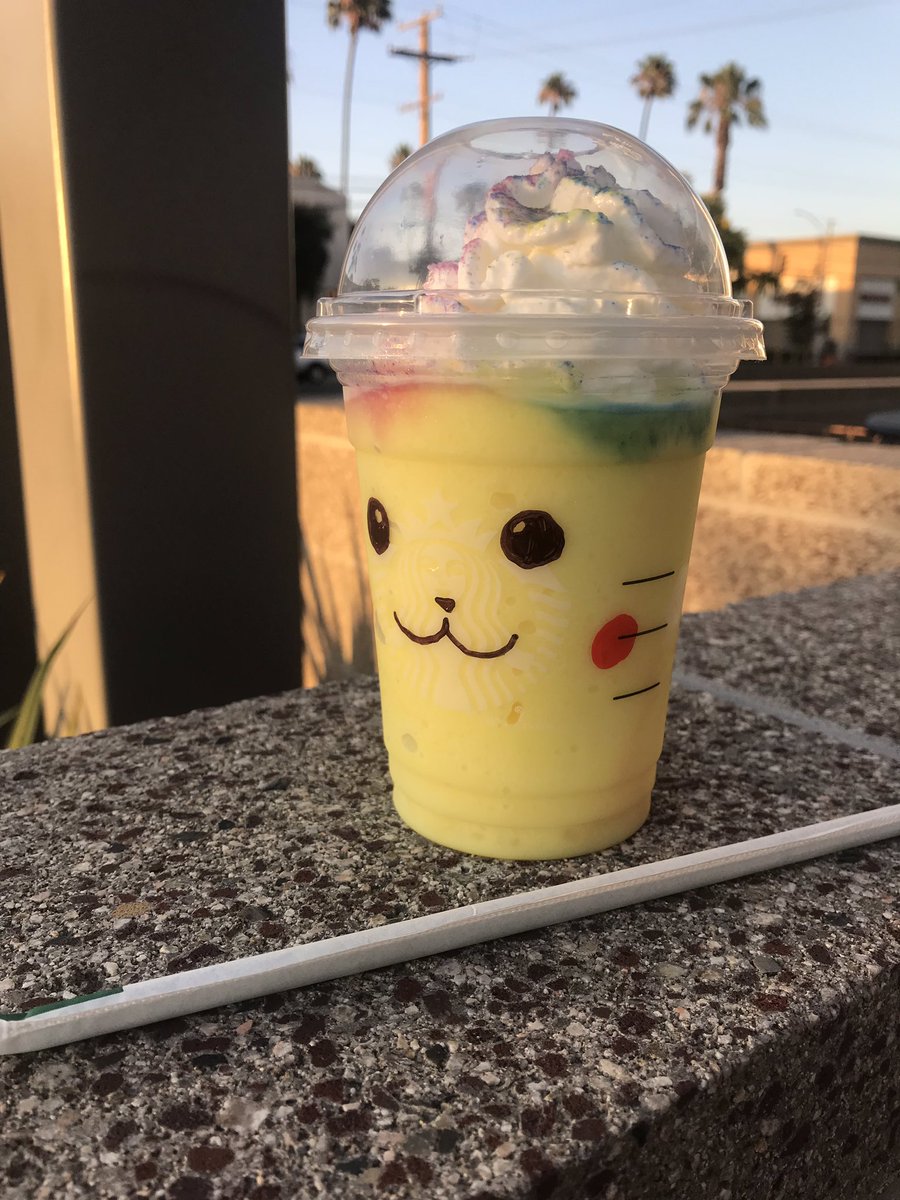 AmyBytee's tweet image. #TieDyeFrappuccino nah I’d rather make a Pikaccino
