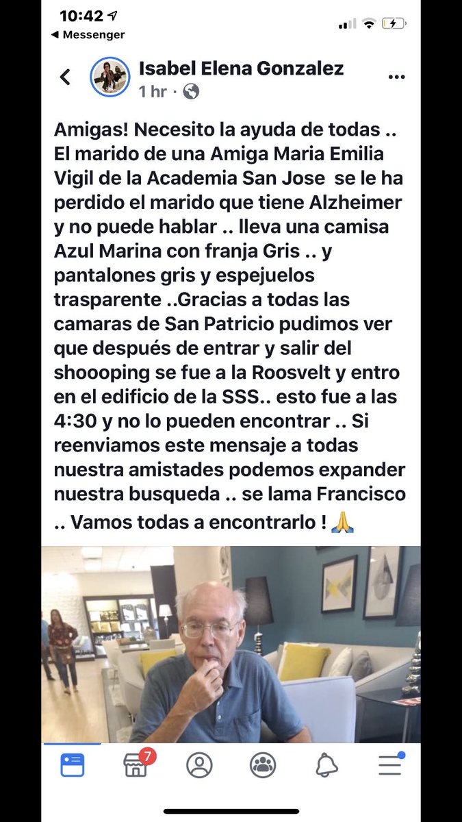 nsebazco's tweet photo. ¡AYUDA! Persona desaparecida en el área de San Patricio en Guaynabo. El hombre identificado como Francisco tiene Alzheimer y su familia solicita cooperación de la ciudadanía para encontrarlo. Fue visto en el área de Puerto Nuevo esta tarde. https://t.co/fOX7xa5P1q