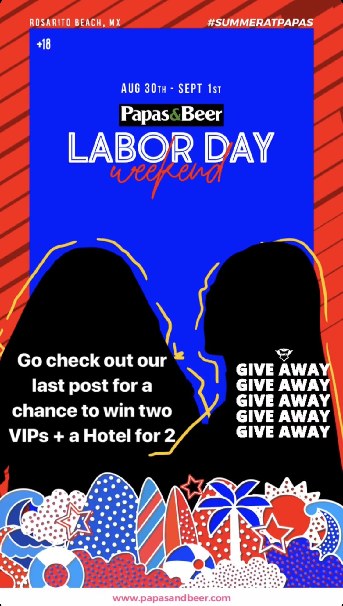 Papas And Beer Rosarito Labor Day Weekend 2019 Beer Poster