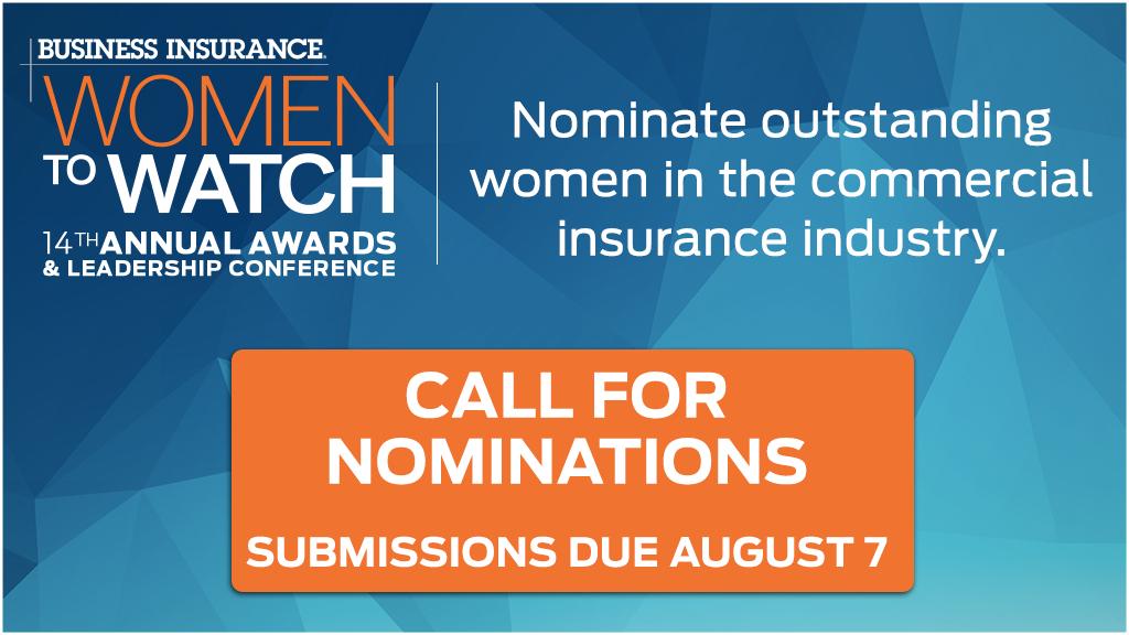 Help us celebrate women who are leaders in commercial #insurance, #riskmanagement, and related fields, such as #consulting and #law. Nominate TODAY for our Women to Watch Awards. #EMEA #USA #Global

Details and nomination form: bit.ly/2SduXSc #BI_WomenToWatch