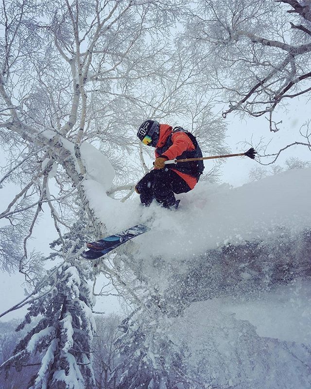 Icelantics' Scotty Vermerris drops in on some fine Japow! Hayden Price nails this moment with his handy dandy camerawork! What a team!!! ⛷: @scottyvermerris 📸' @haydenzprice 
#PandaPoles #Icelantic_Skis #nomad125 #TribeUP #MagicSkiWands #returntonature #zealoptics #flylowgear