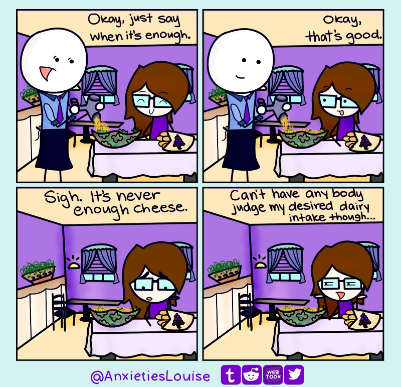 AnxietiesL's tweet photo. Never enough cheese.

#comic #webcomic #comics https://t.co/XsP3KDZD5u