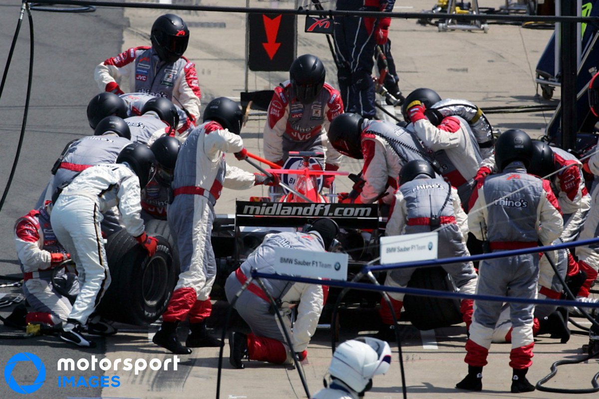 Motorsport Images On Twitter The 2006 British Gp Held Otd Also Made History During A Midland F1 Pit Stop For Tiago Monteiro Itv S Then Pit Lane Reporter Lougoodmanmedia Was The Left Rear Tyre