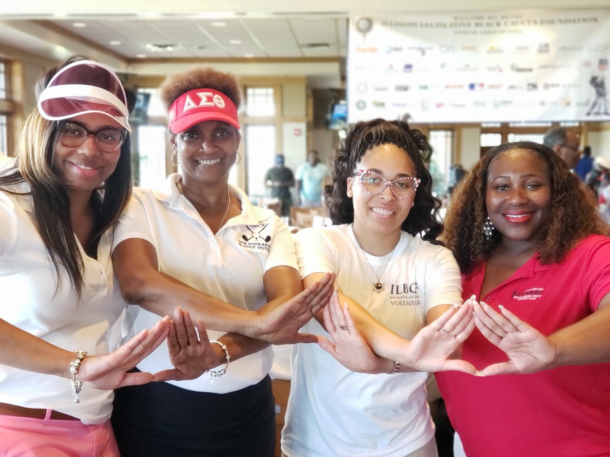 LmarieAsad's tweet photo. Congratulations to IL State Representative Camille Lilly @replilly78, on winning the "Longest Putt for Ladies" at the Illinois Legislative Black Caucus Foundation's Annual Scholarship Golf outing. ⛳🏌🏿♀️
#ShesADelta
#DST1913
#JoyInOurSisterhood
@BlackGirlsGolf
@IllinoisLBC #ILBCF https://t.co/BMPNo3i0bI