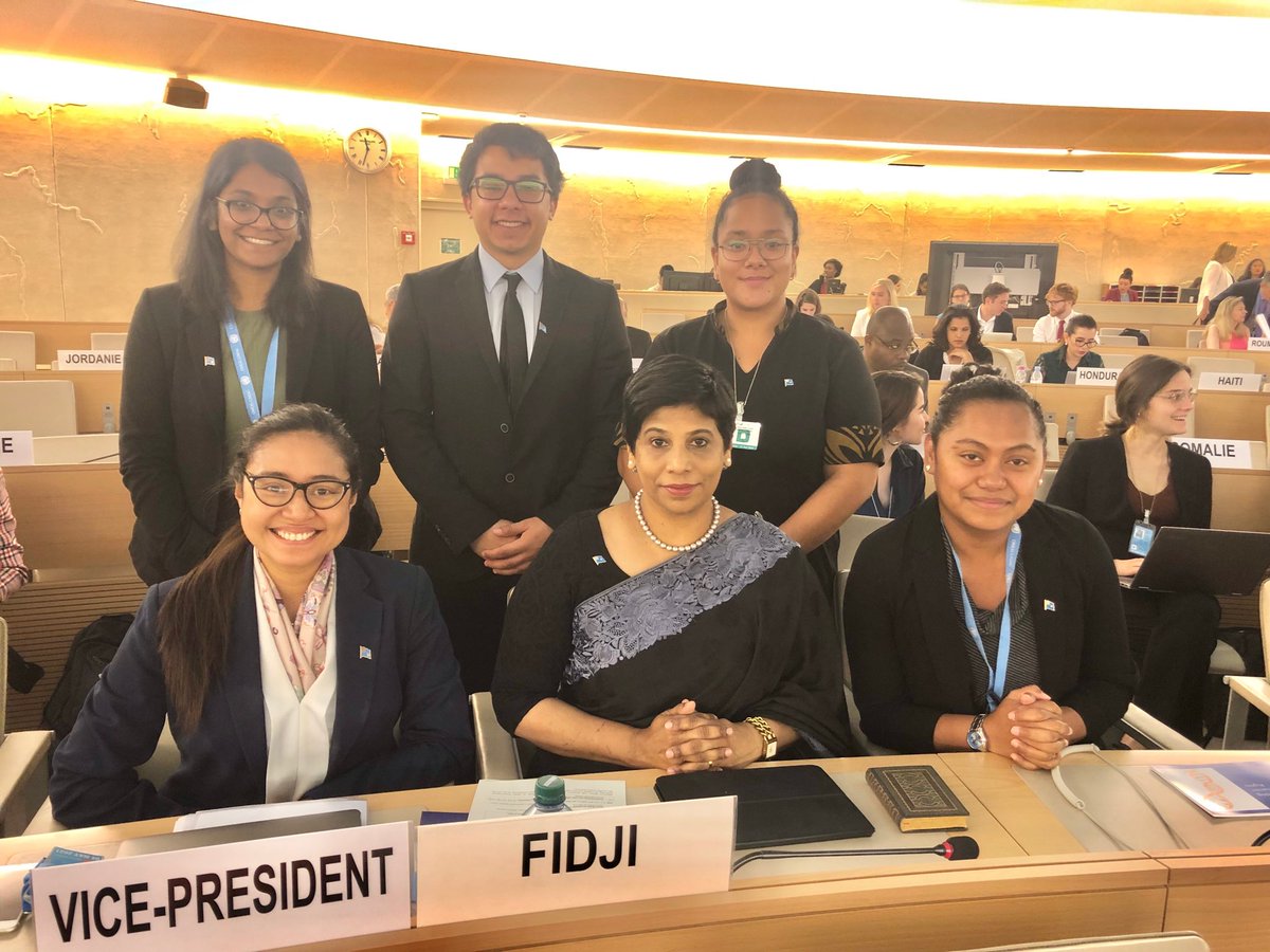 Human Rights Council Team Fiji at #HRC41 today for the last two days of the Session.