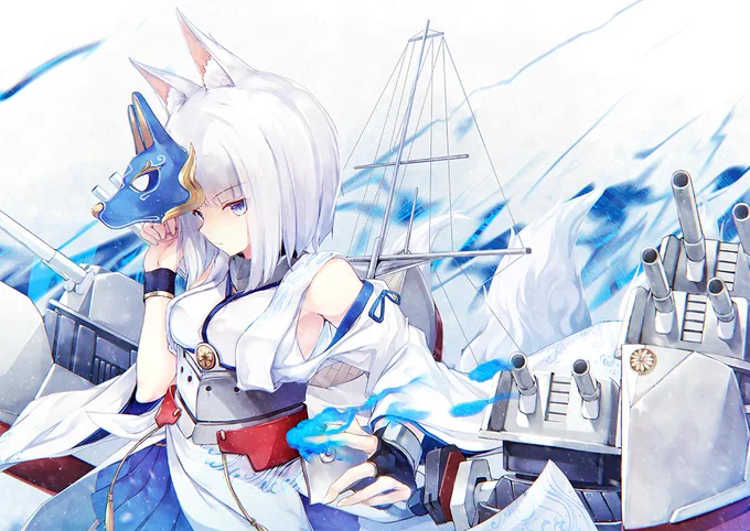 実装当時から描き始めて今頃完成した加賀さん #アズールレーン 