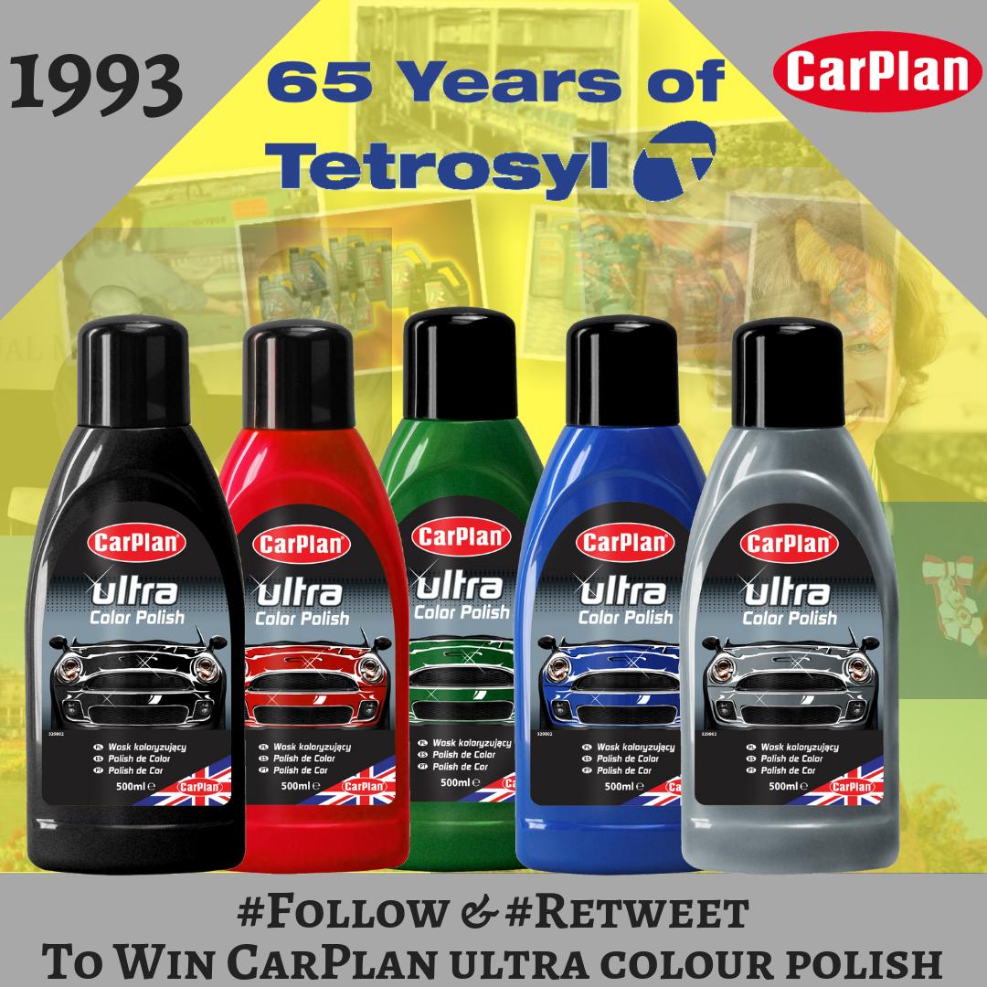 1993 - The film #JurassicPark is released in cinemas, #BuckinghamPalace opens to the public, #NelsonMandela wins the #Nobel Prize, and @_CarPlan_ Colour Polish is launched!

#Follow &amp; #Retweet to win a bottle for your car 🚗

#65YearsOfTetrosyl #Competition #win #giveaway