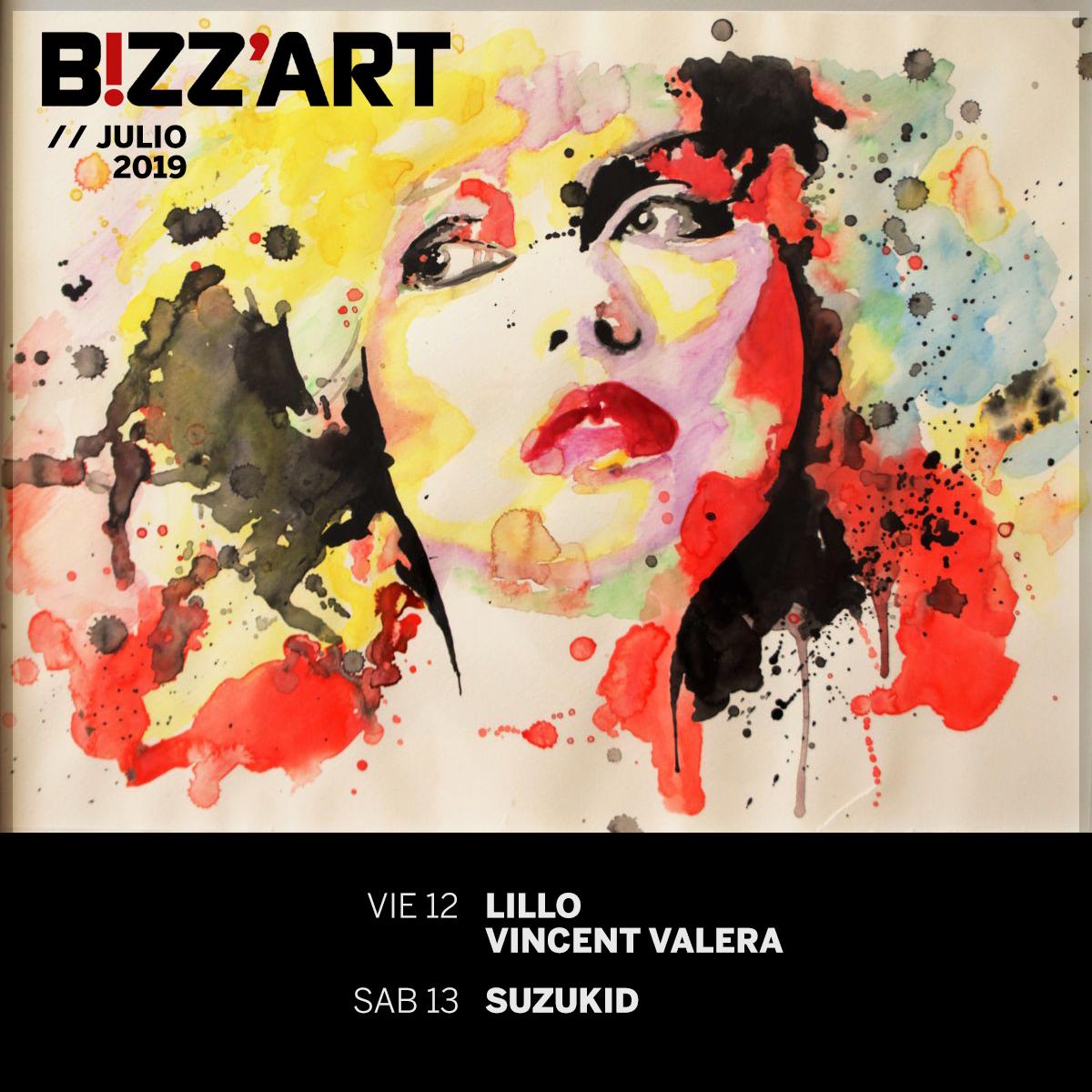 ¡¡El fin de semana comienza con fuerza en Bizz'art!!
Volvemos a tener con nosotros a Vincent Valera, que tantas buenas noches nos ha hecho pasar, y junto a él,  nuestros #BizzartDjs Lillo y Suzukid Dj.