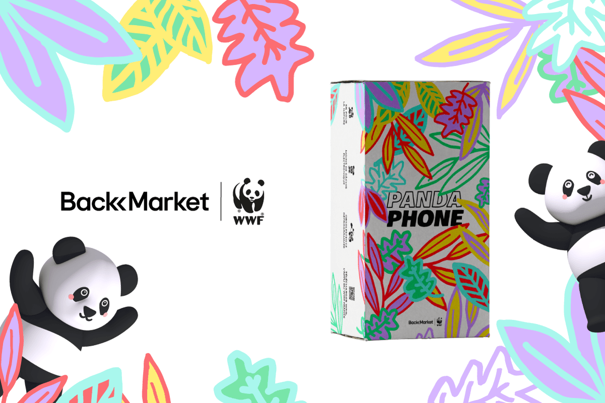 WWFFrance's tweet photo. 🐼📱 Le @WWFFrance et la startup @back_market lancent le « Panda Phone », un téléphone reconditionné pour encourager le réemploi 👉 https://t.co/y0eKr5qXBM #PandaPhone https://t.co/4IJID1nhGN