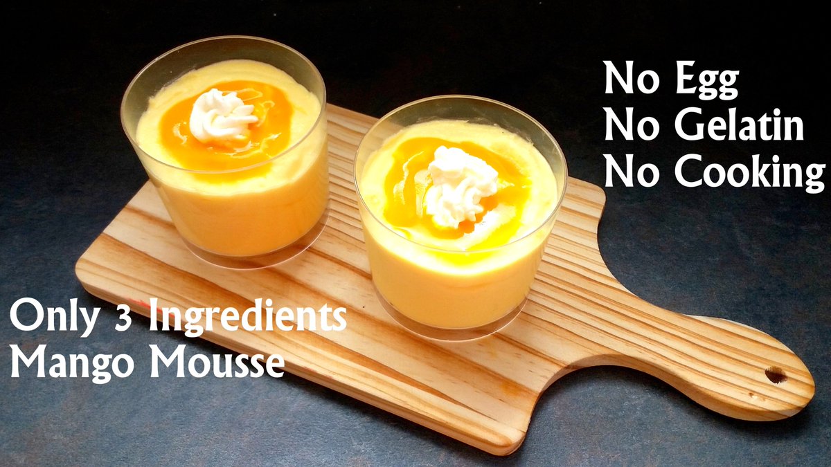 Abbyscreation's tweet image. Only 3 Ingredients Mango Mouse - No Egg, No Gelatin Mango Mousse Recipe
Full recipe here - youtu.be/qUgI3IS4BDQ
#mangomousse #recipes #mangorecipes #mousse #instantmousse #desserts #quickrecipe #Foodies #foodiegram #ThursdayThoughts #mango #mangodesserts