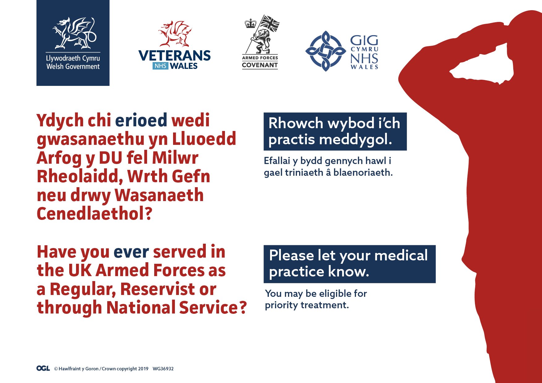 Cardiff Vale Uhb If You Have Ever Served In The Uk Armed Forces Let Your Gp Know So That We Can Better Care For Your Specific Needs As A