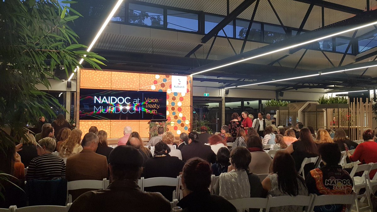 nessmcguiness's tweet photo. Celebrating #NAIDOC2019 at @MurdochUni. Great performances by Little Doorum and Olman Walley on the #didgeridoo. 
#NAIDOCWeek2019 #NAIDOCWeek https://t.co/dhbY6xInKC